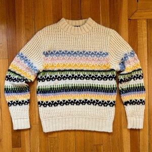 Coach Runway Collection Cream multicolor wool/mohair sweater - Never worn!